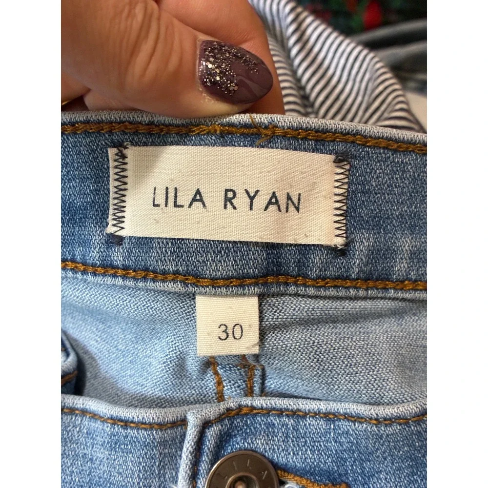 Lila‎ Ryan Stockton Skinny Jeans Light Wash Blue Denim Womens Size 30 162117